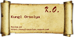 Kungl Orsolya névjegykártya
