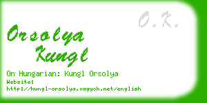 orsolya kungl business card
